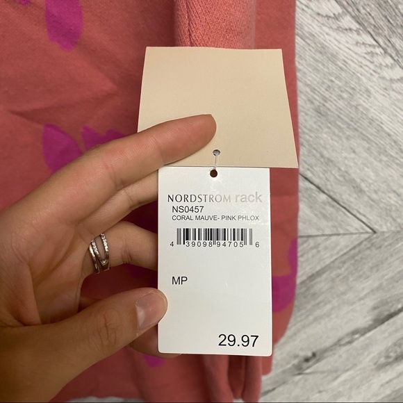 14th & Union Floral Jacquard Knit Sweater Oversize - Picture 4 of 7